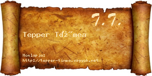 Tepper Tímea névjegykártya