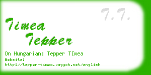timea tepper business card